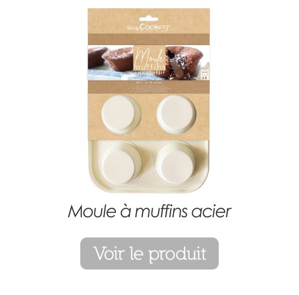 Moelleux coco caramel - moule à muffins acier - ScrapCooking